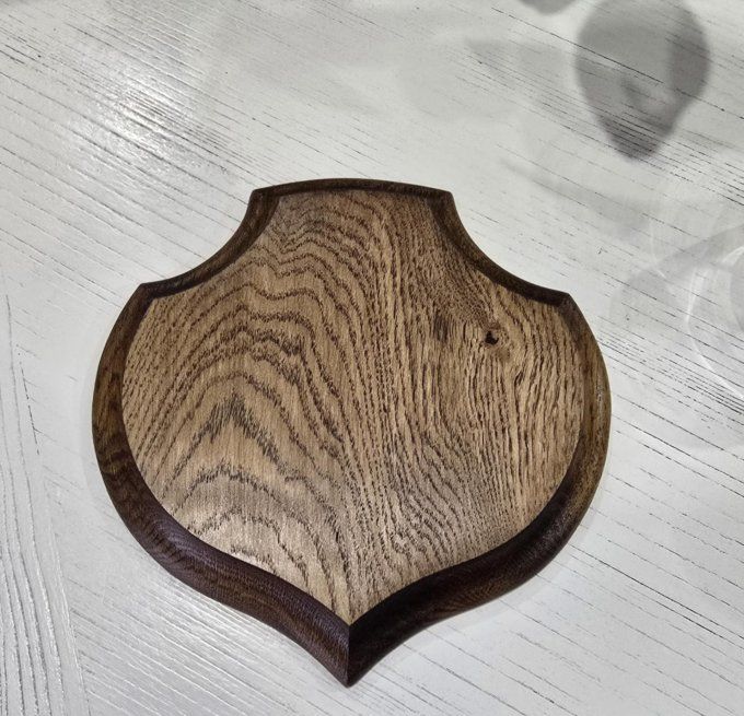 Coeur chêne foncé 19x19