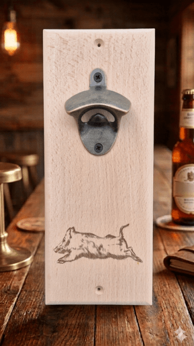 Décapsuleur Mural Thème Chasse