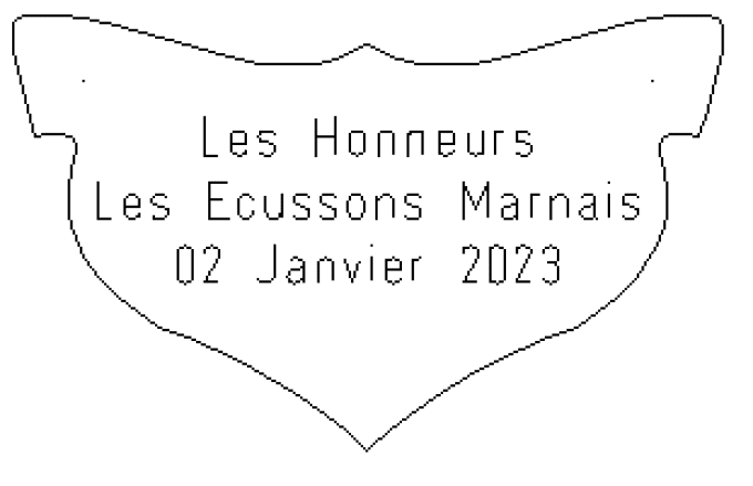 Plaque laiton n°5 (Pied d'honneur)